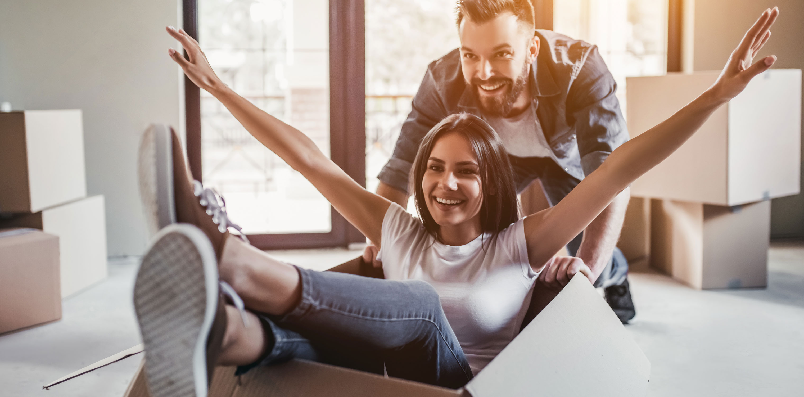 Couple Moving and Having Fun